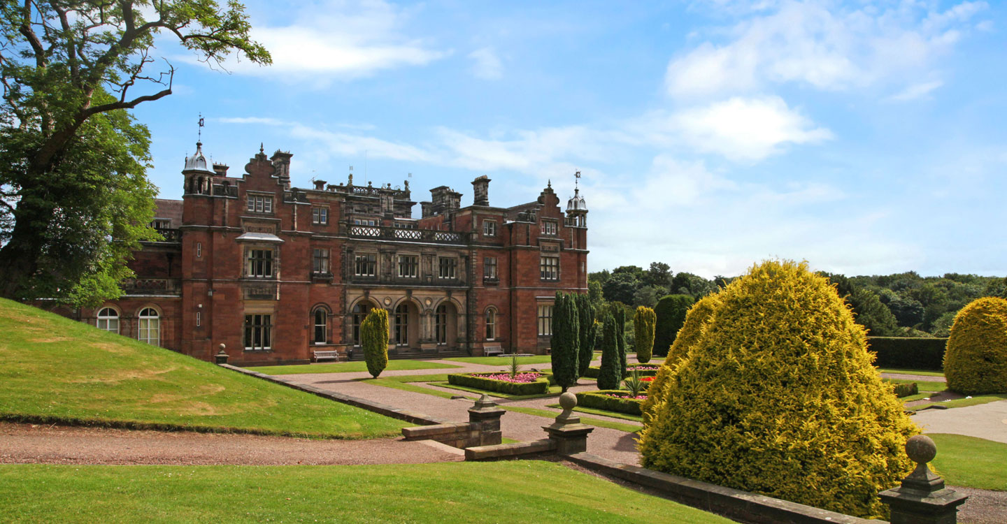 University of Keele campus with beautiful surrounding gardens.